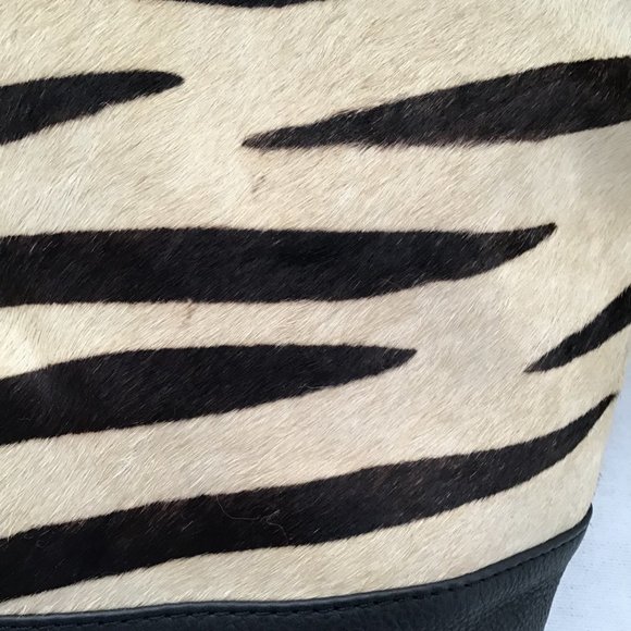 ADOLPHO Dominguez Calf Hair Handbag with Zebra Print - Picture 8 of 11